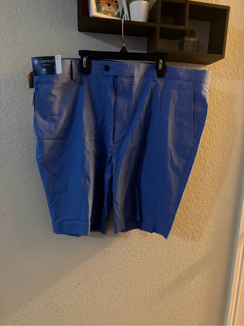 Daniel Cremieux Men’s Blue Flat Front Tailored Shorts